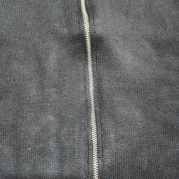 Prada Intarsia Knit Logo Zip Up Cardigan - Picture 4 of 6